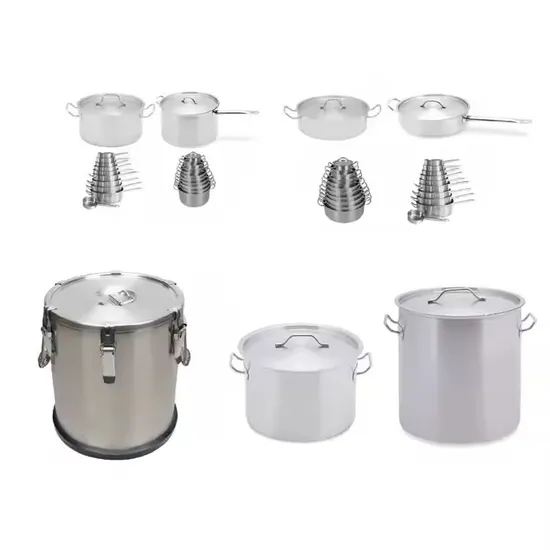 Factory Wholesale Commercial Kitchenware Stock Pot Cooking Steamer Pots