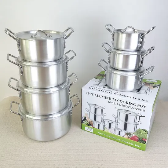 High Quality Wholesale 14PCS Cooking Casserole Home Cooking Pot Aluminum Cookware Set