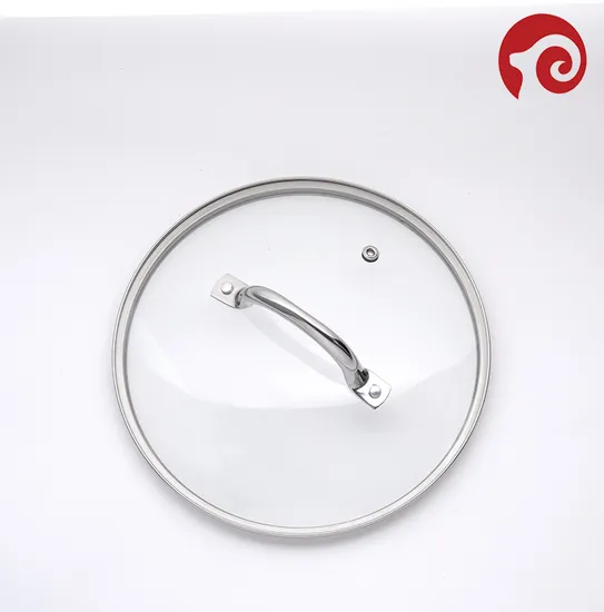 Tempered Cookware Set Pan Lid Cover with Stainless Steel Handle