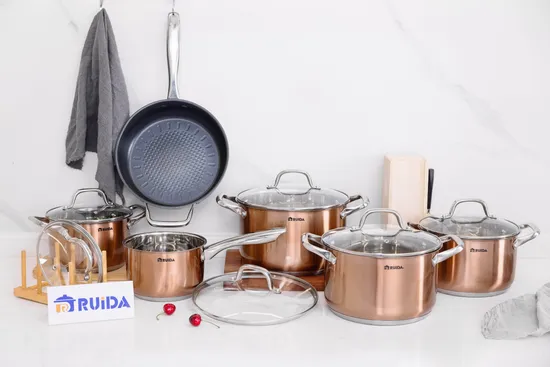 Nonstick Cookware Kitchenware Set 10/12PCS Stainless Steel Cookware Kitchen Utensils