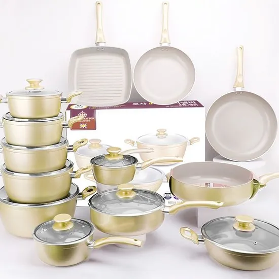 Professional Cookware Factory Luxury High-Quality Household Ceramic Non-Stick Aluminum Cookware