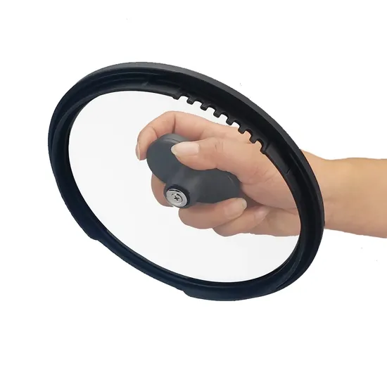 New Arrivals Kitchen Utensils Glass Saucepan Lids with Silicone Edge and Knob for Sale