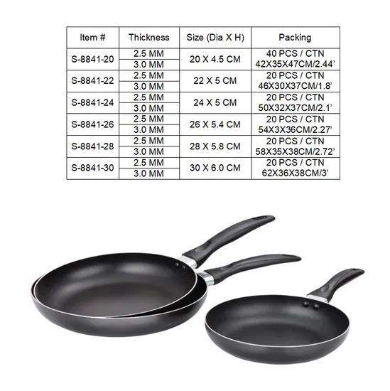 Hot Sale Different Size Pressed Aluminum Cooking Pan Non Stick Fry Pan with Bakelite Handle