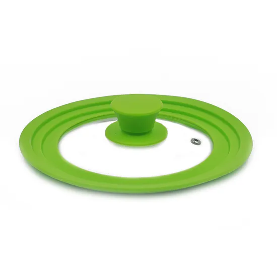 Multifunctional Round Silicone Cookware Glass Lid Cover