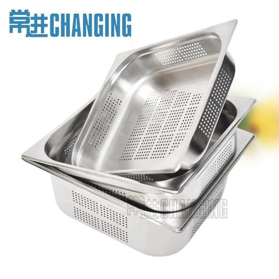 Stainless Steel Perforated Gastronorm Pan/Perforated Gn Pan Food Container