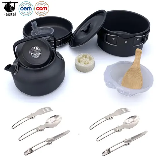 Camping Pot Cooker Cookware Set Portable Mini Camping Travel Pot Kamp Malzemeleri Cooking Pots