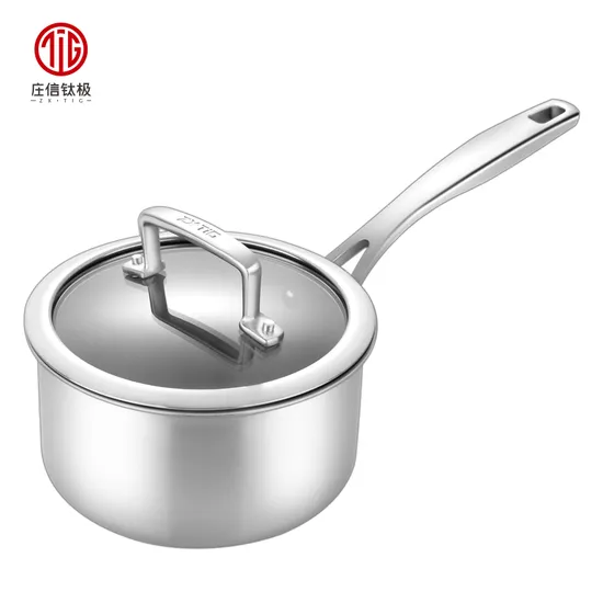16cm Titanium Aluminum Stainless Steel Saucepan Stock Hot Pot