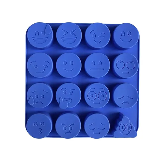 China Factory Custom Silicone Emoji Mold Chocolate Soap Candy Pudding Jelly Mold