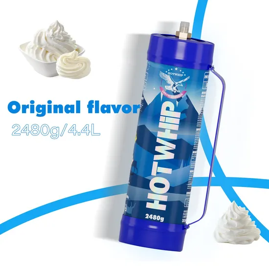 Famous OEM New Design 4.0L Cream Charger Gas Cylinder CE/ISO Certified 2480g Whipped Cream Chargers