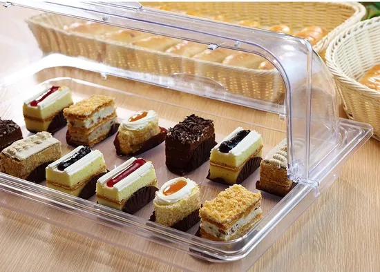 Plastic Cake Cover Cake Caddy Bread Basket with Polycarbonate Cake Cover