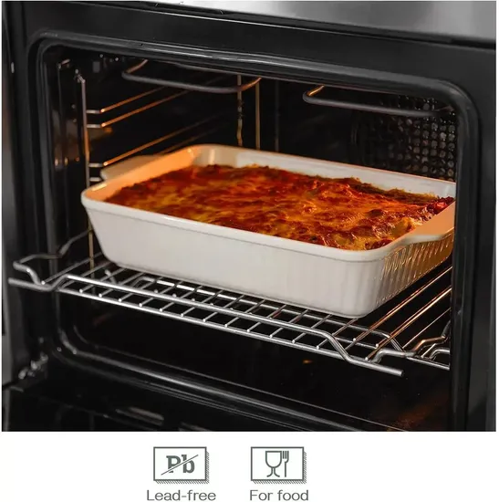Porcelain Kitchen Oven Nonstick Deep Tray Serving Bakeware Ceramic Rectangular Baking Dishes Pans