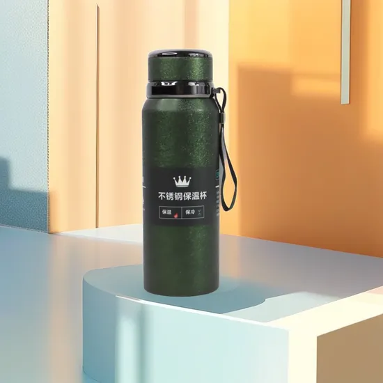 Stainless Steel Double Wall Vacuum Bottle Perfect for Maintaining Coffee Tea Warmth Insulated Leak Proof Travel