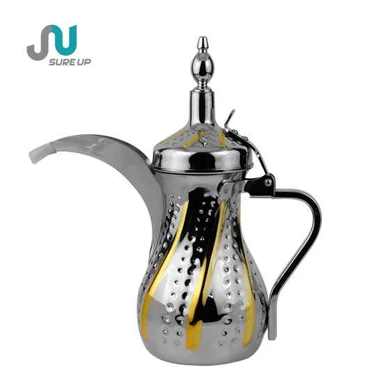 Customized 2023 New Design Stainless Steel Arabic Coffee Pot Dallah Arabic Coffee Dallah for Tea