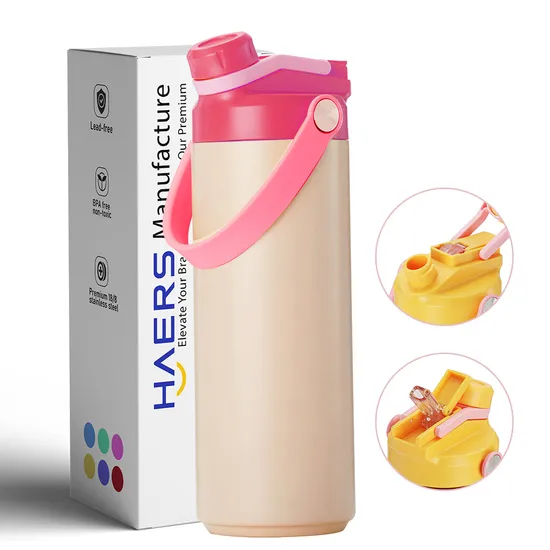Leakproof Stainless Steel Vacuum Insulated 8/18 Stainless Steel Water Bottle with 2 in 1 Straw Lid