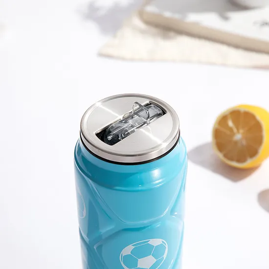 500ml Double Walls Football Vacuum Insulated Coke Can Leak Proof