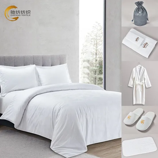 Hotel Style Slipper /Bathrobe /Towels&Bath Towels /Bath Mat Cotton Duvet Quilt Cover Set Hotel Duvet Insert White Bedding 100% Cotton Quilt Hotel Bedding Set