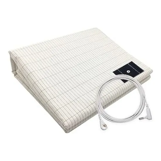 Grounding Mat for Bed, Grounding Pads for Sleeping, Anti-Slip PU Leather Grounding Mattress Pad for Sleep, Energy, Wellness