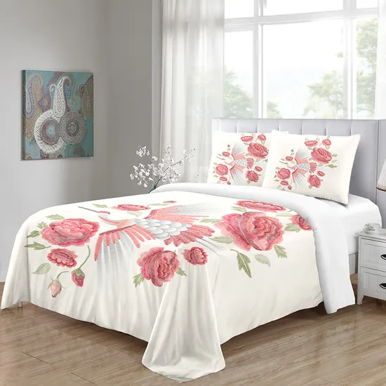 Printed Textured Bedding Sets for a Stylish Bedroom, Floral Comforter Set with Sheets