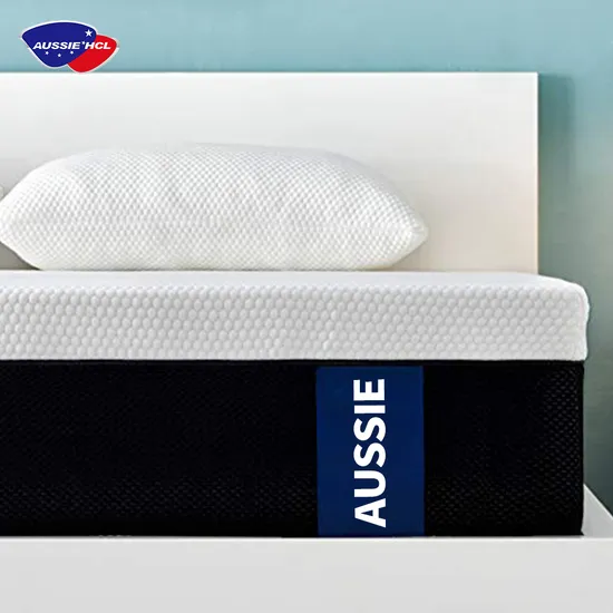 Quality Sleep Well Cooling Swirl Gel Memory Rebonded Foam Mattress Roll in a Box