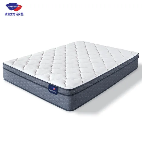 Aussie HCl Modern Bedroom Furniture Hotel Bed Mattress Pillow Top Pocket Spring Mattress Latex Memory Foam Mattress Queen Bed