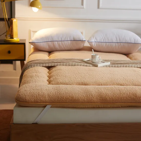 Mattress Pad Cover Cooling Mattress Topper Cotton Top Pillow Top with Snow Down Alternative Fill