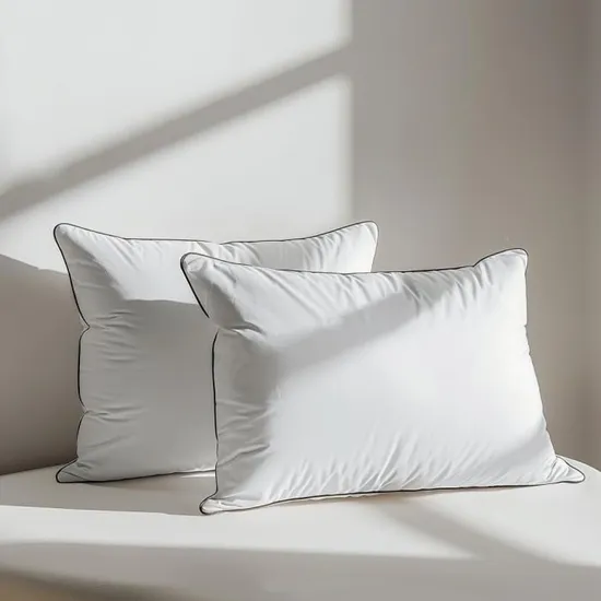 100% Cotton Shell White Goose Feather Down Hotel Bed Soft Pillow Insert