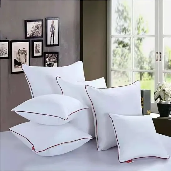 Manufacturer Wholesale Cheaper 3D Siliconized Hollow Polyester Fiber Custom Design Color Satin Piping Home Bed Neck Pillow Insert in Vacuum Packing