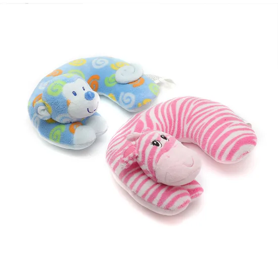 Dog Plush Stuffed PP Cotton En71 Neck Pillow