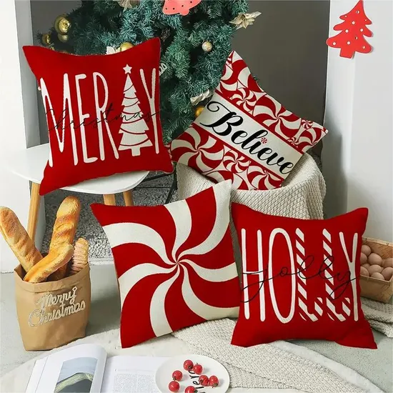 Hot Sale New Christmas Gingerbread Man Candy Decoration Home Queue Pillow