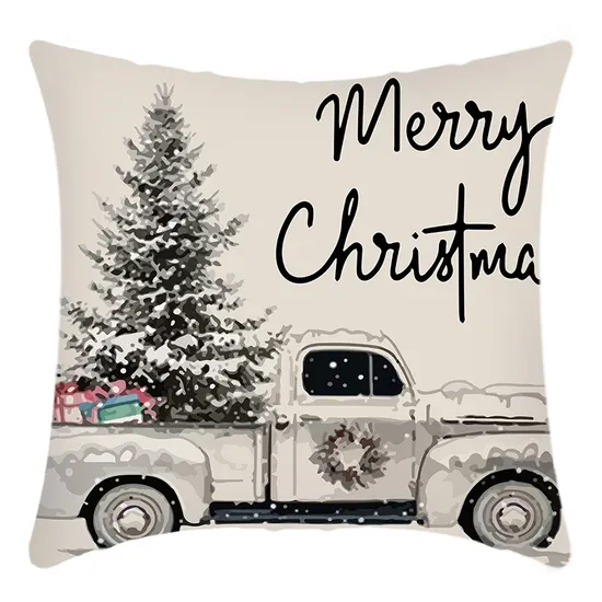 Hot Sale Deer Snow Man Home Sofa Cushion Cover New Christmas Pillow