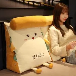 Soft Emotional Triangle Shape Bread Pillow Cushion Cute Stuffed Plushies for Waist