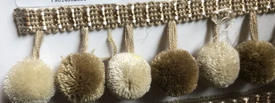 Factory Price Manufacture Wholesale 4.5cm Pompon Tassel Trim Fringe for Clothes