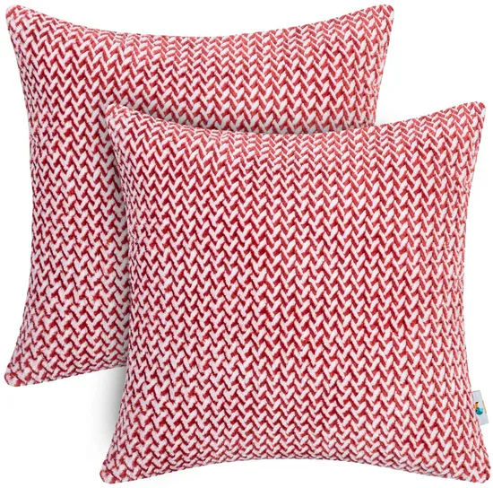 Melange Jacquard Flannel Fleece Cushion Covers