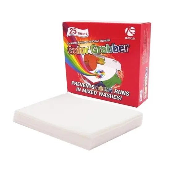 Private Logo Eco-Friendly Prevent Light Colored Clothes Dye Trapping Sheets Color Catcher Sheets