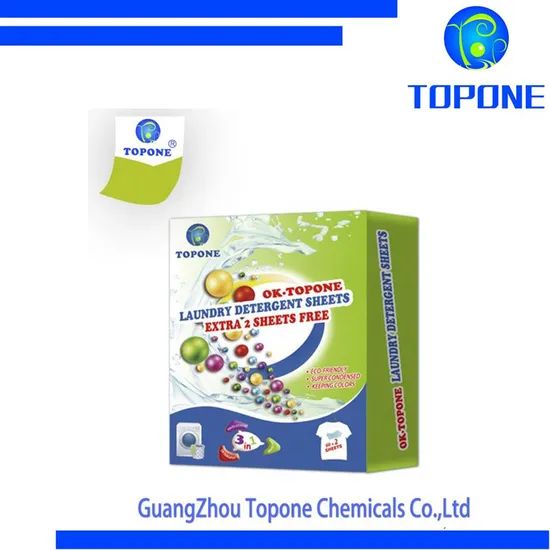 Topone China Best Wholesale Laundry Detergent Sheet