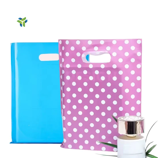 All Your Shopping Needs Durable Die Cut Handle Bags Reusable Die Cut Handles Plastic Shopping Bag