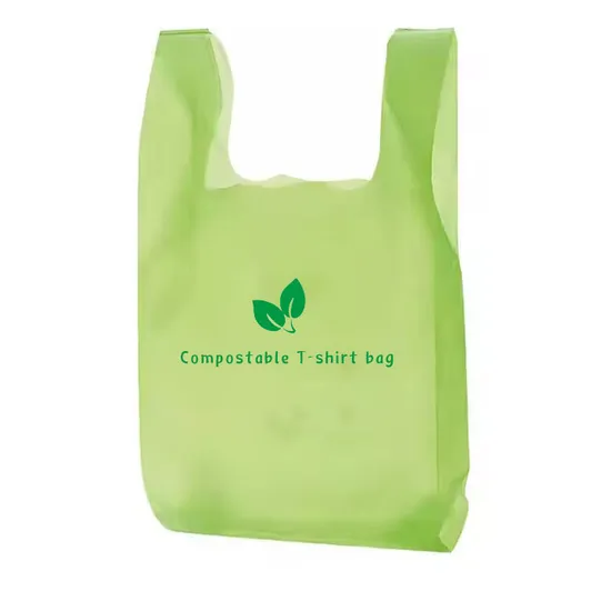 Biodegradable Custom Printed Compostable Diposable T-Shirt PLA Bag Eco-Frendly Trash Bag Garbage Bag