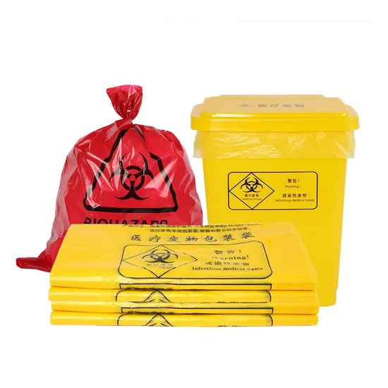 High Temperature Resistance Thickened Biohazard Garbage Bag Medical Waste Bags for Hospital Clinic School Plastic Bag Roll Dustb