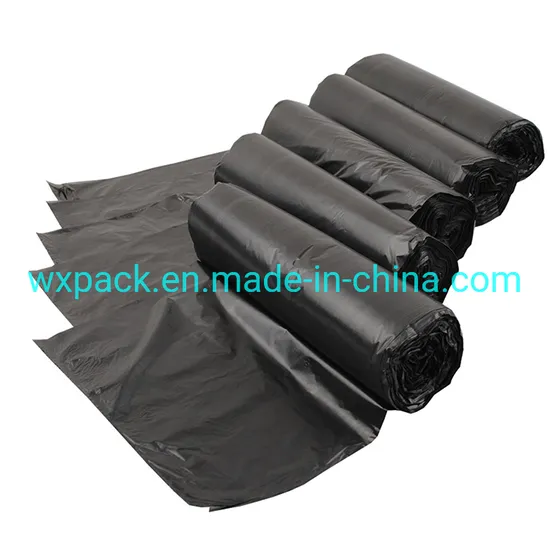 High Quality PE Heavy Duty Thickened White Black Dustbin Bin Liner Plastic Trash Bag Garbage Bag Waste Bag Packaging