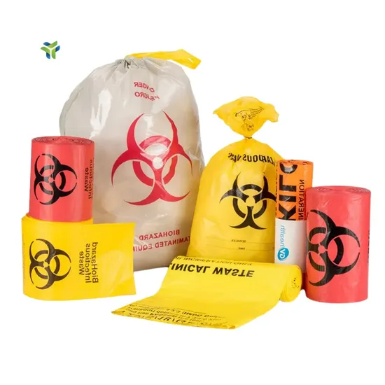 High Temperature Resistance Thickening Prevents Lateral Leakage Tearing Hospital Clinic Laboratory Pharmaceutical Medical Waste Red Biohazard Bag Roll