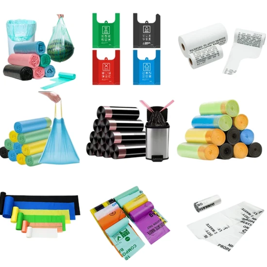Yuede Custom Low Price Factory Sales Directly Plastic Bin Drawstring Litter Scoop Cleaning Rubbish Waste Garbage Trash Bags for Household Medical Home Kitchen