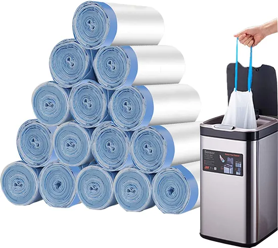 Heavy Duty Garbage Drawstring Composatable Trash Waste Bin Bags