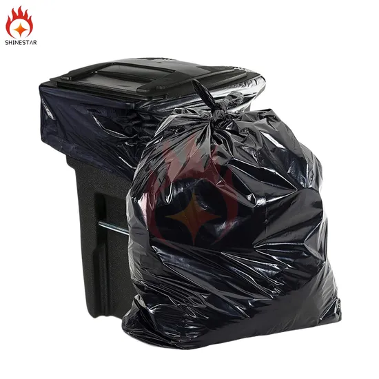 55-65 Gallon Heavy Duty Black HDPE Trash Garbage Bags
