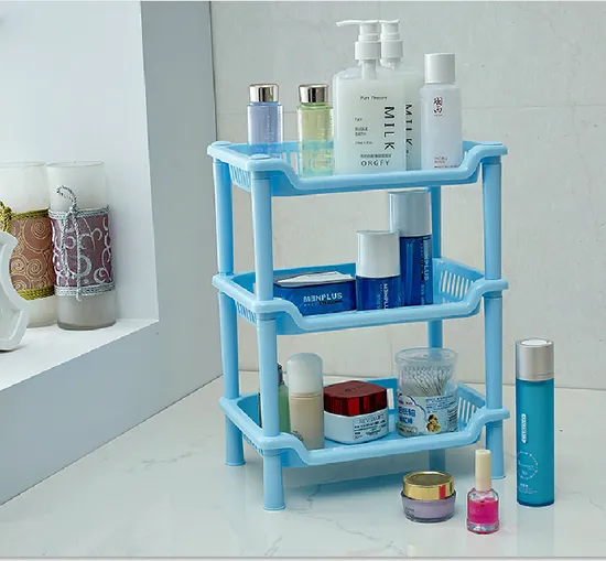 Three-Layer Square/Triangular Shelf Storage Plastic Floor Storage Rack