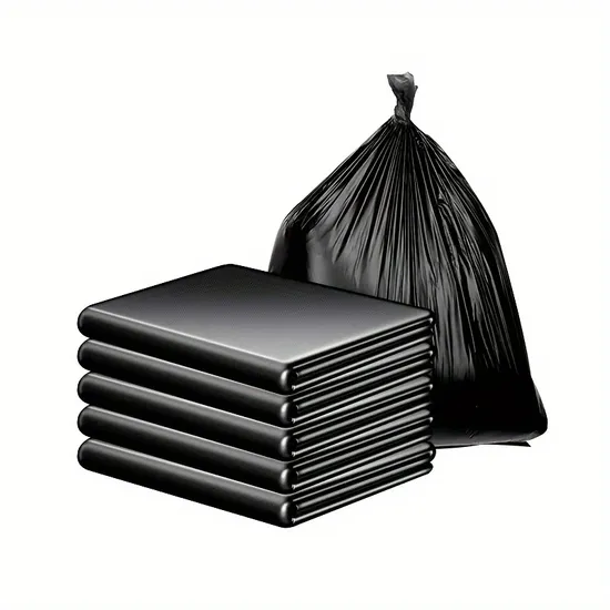 Promotional High Quality Plastic 100-Pack Heavy-Duty Black Large Capacity Garbage Trash Bags