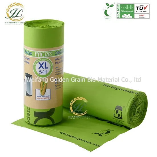 Compostable Trash Bags Bin Liners 13gal/49.2L 100% Compostable Biodegradable Garbage Bag Restaurant School Household Strong Durable