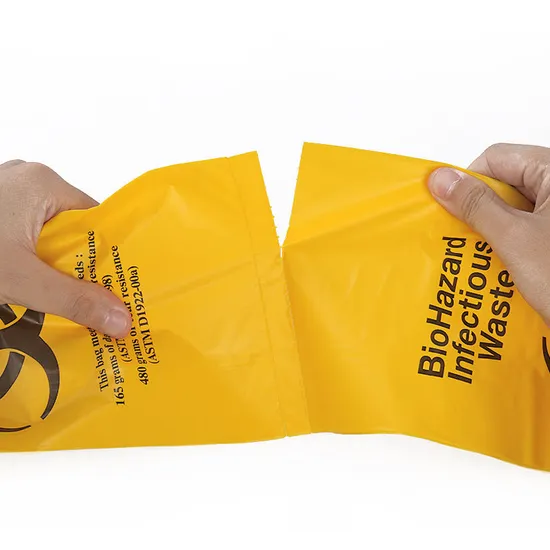 Factory Wholesale Customized Biohazard Garbage Clinical Lab Trash Liner Disposal Waste Bag