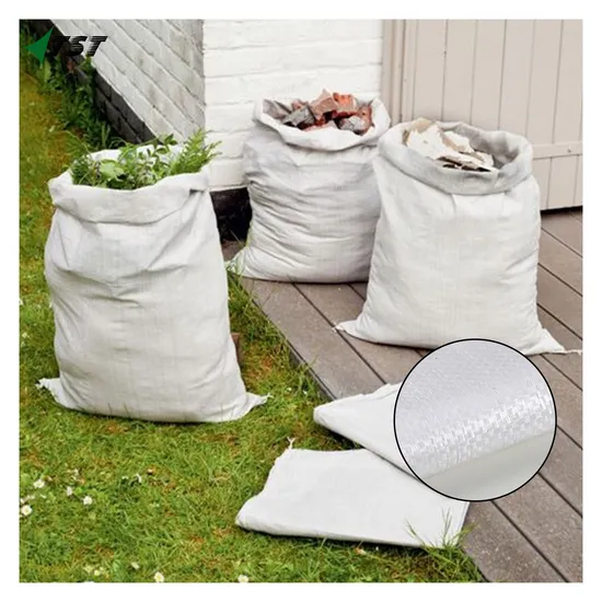 Custom Printed 50kg Garbage Sacks PP Woven Polypropylene Rubble Builder Bags