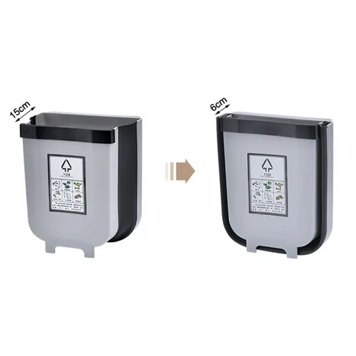 Plastic Foldable Dustbin Wall Mounted Trash Can Garbage Can Waste Bin