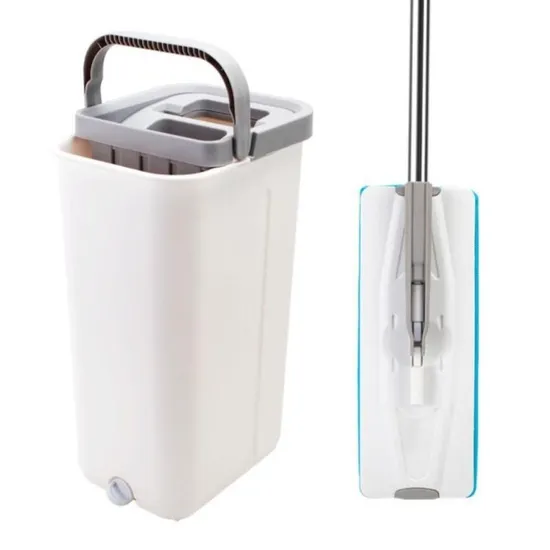 Joyclean Easy Cleaning Floor Flat Cleaning Microfiber Mop with Wringer and Bucket